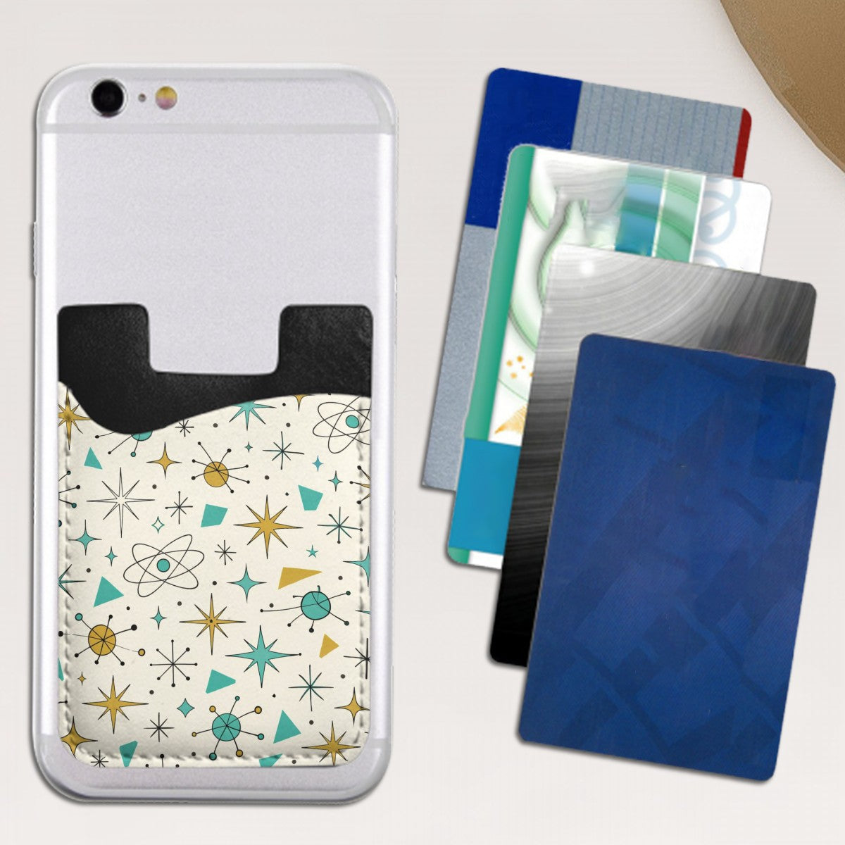 Atomic Stardust Stick-On Phone Wallet - Your Kitsch Card Companion!
