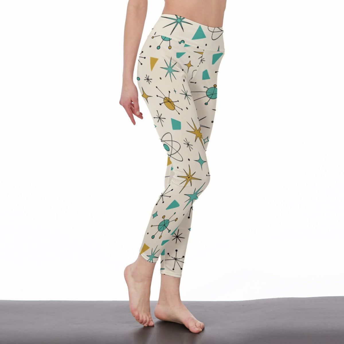 Women's High Waist Leggings – Atomic Starburst Print
