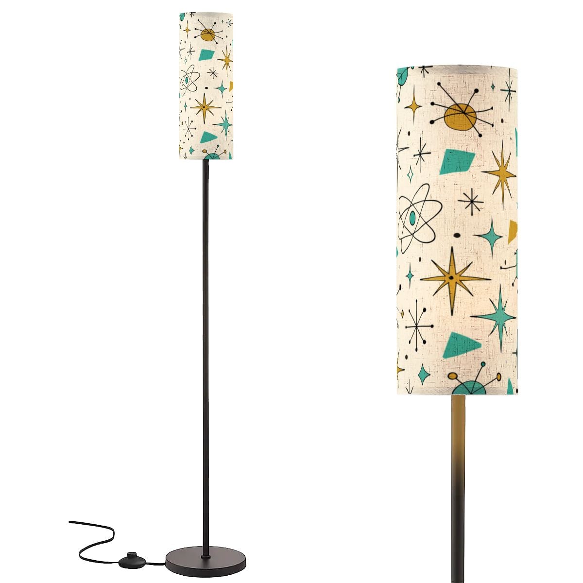 Atomic Kitsch Smart LED Floor Lamp | Mid-Century Modern Atomic Starburst Standing Lamp (Made in USA)