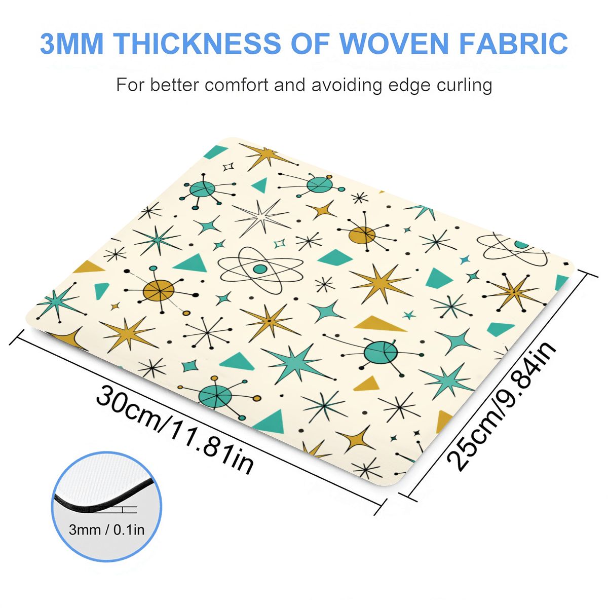 Atomic Stardust Mouse Pad (Made in USA) - Stellar Desk Style!