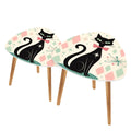🐾 Atomic Cat Triangle Side Table – MCM Accent Piece (Made in USA)