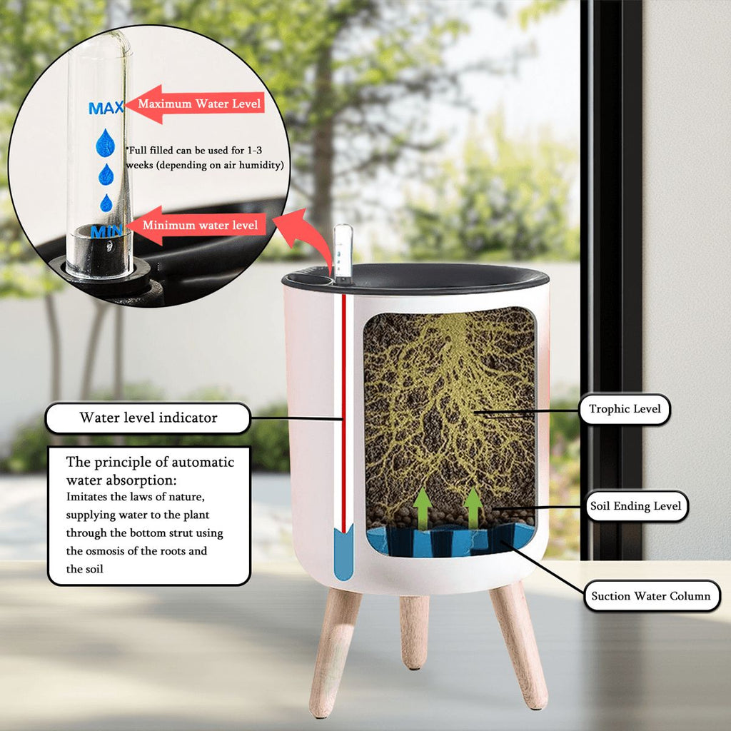 🌿 Atomic Kitsch Flower Pot with Legs – Retro Cats &amp; TV Planter