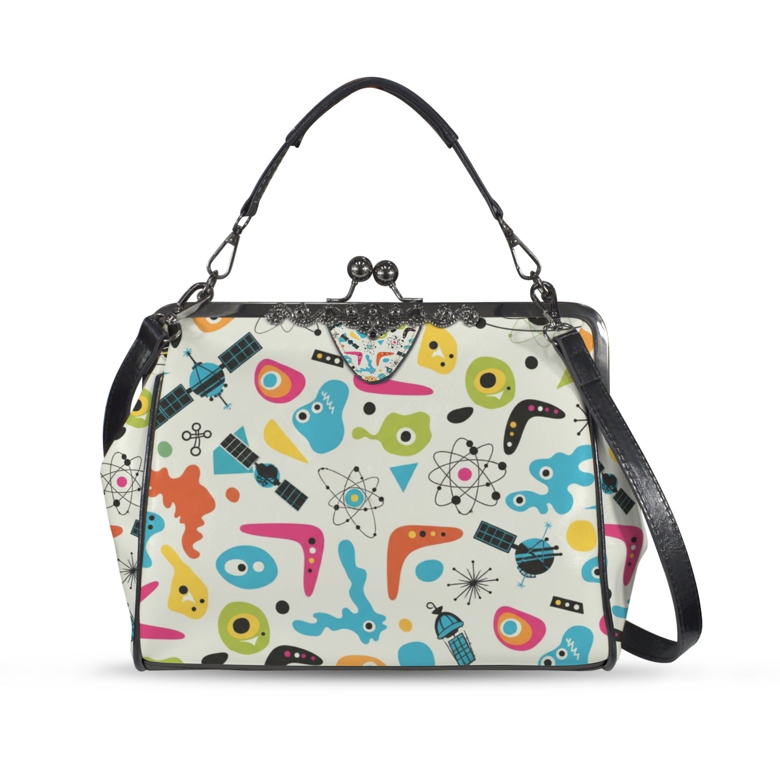 Whimsical Wonders Kisslock Crossbody: Your Playful Statement Bag!