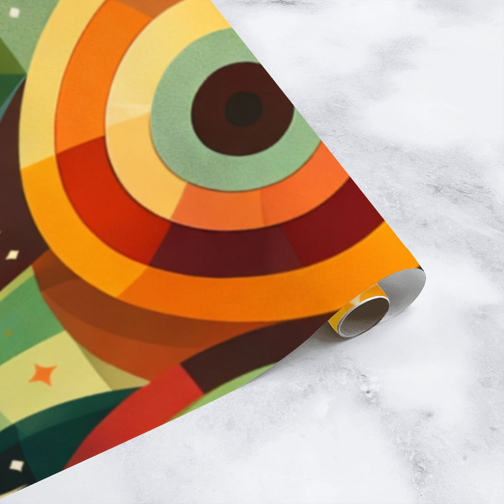 3-Pack Gift Wrapping Paper Sheets – Retro Atomic Print