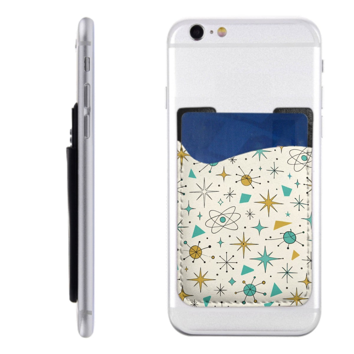 Atomic Stardust Stick-On Phone Wallet - Your Kitsch Card Companion!