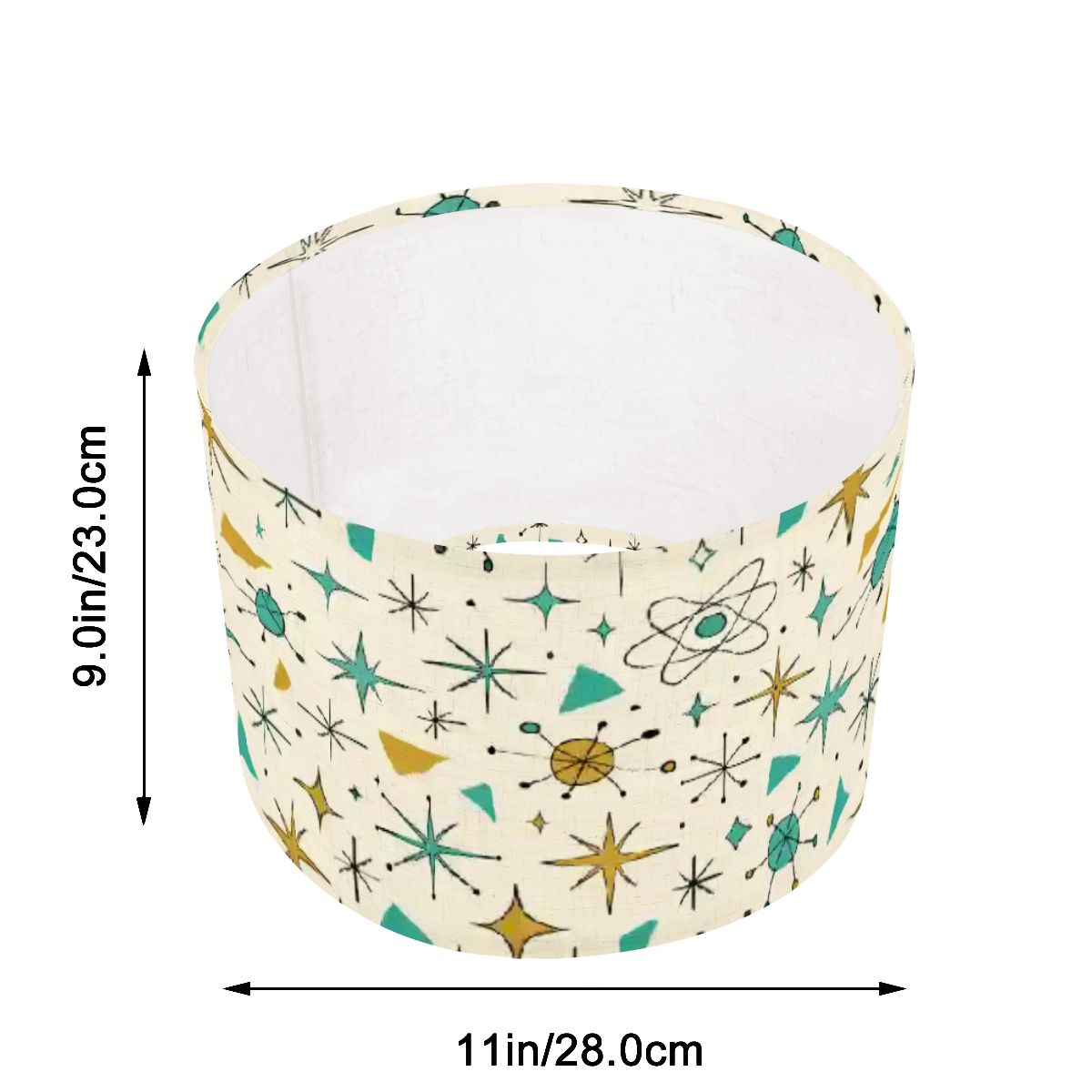 Atomic Stardust Arc Floor Lamp Shade - Retro Glow for Your Home!