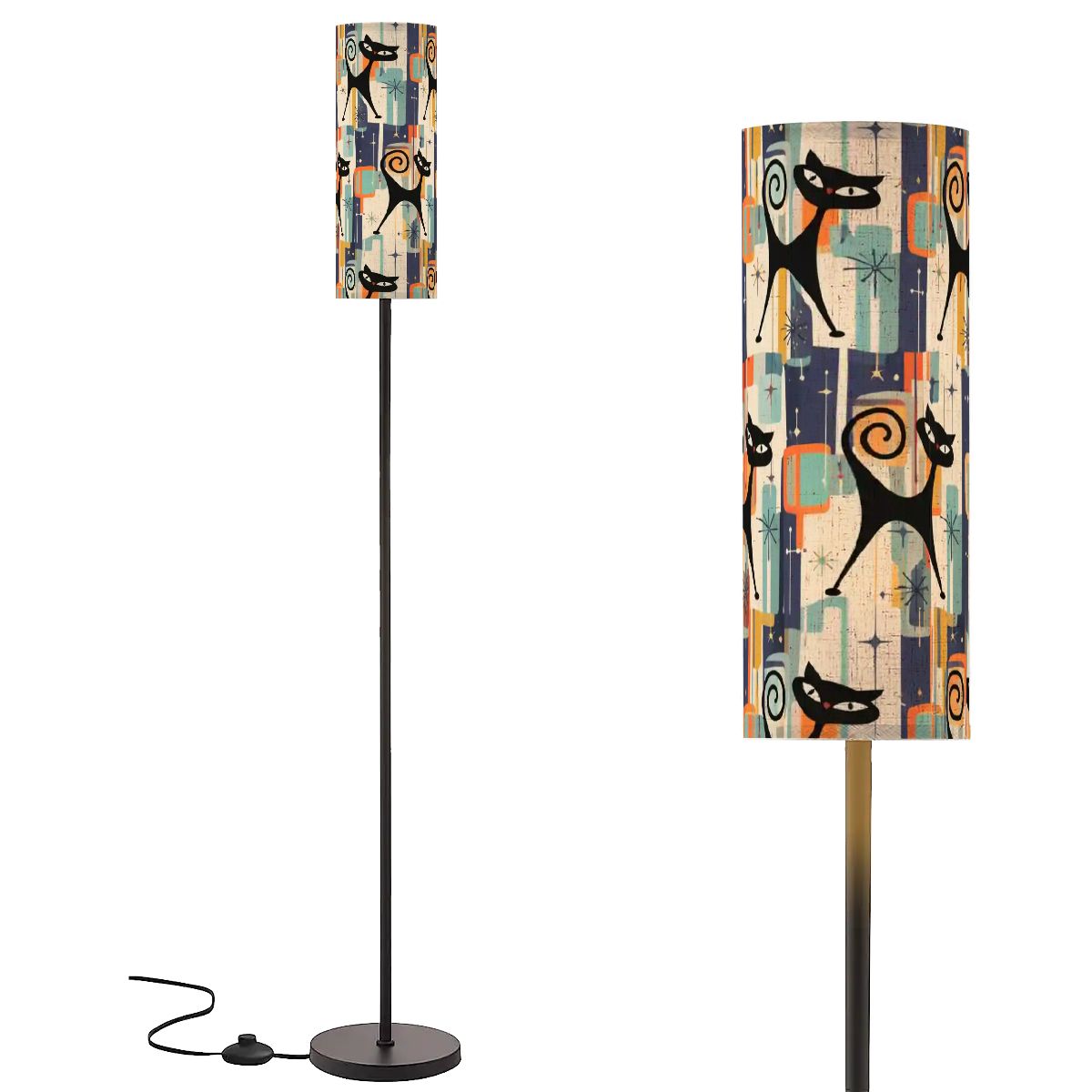Atomic Cool Cat Slim Floor Lamp | Made in USA | Dimmable Smart LED & Remote
