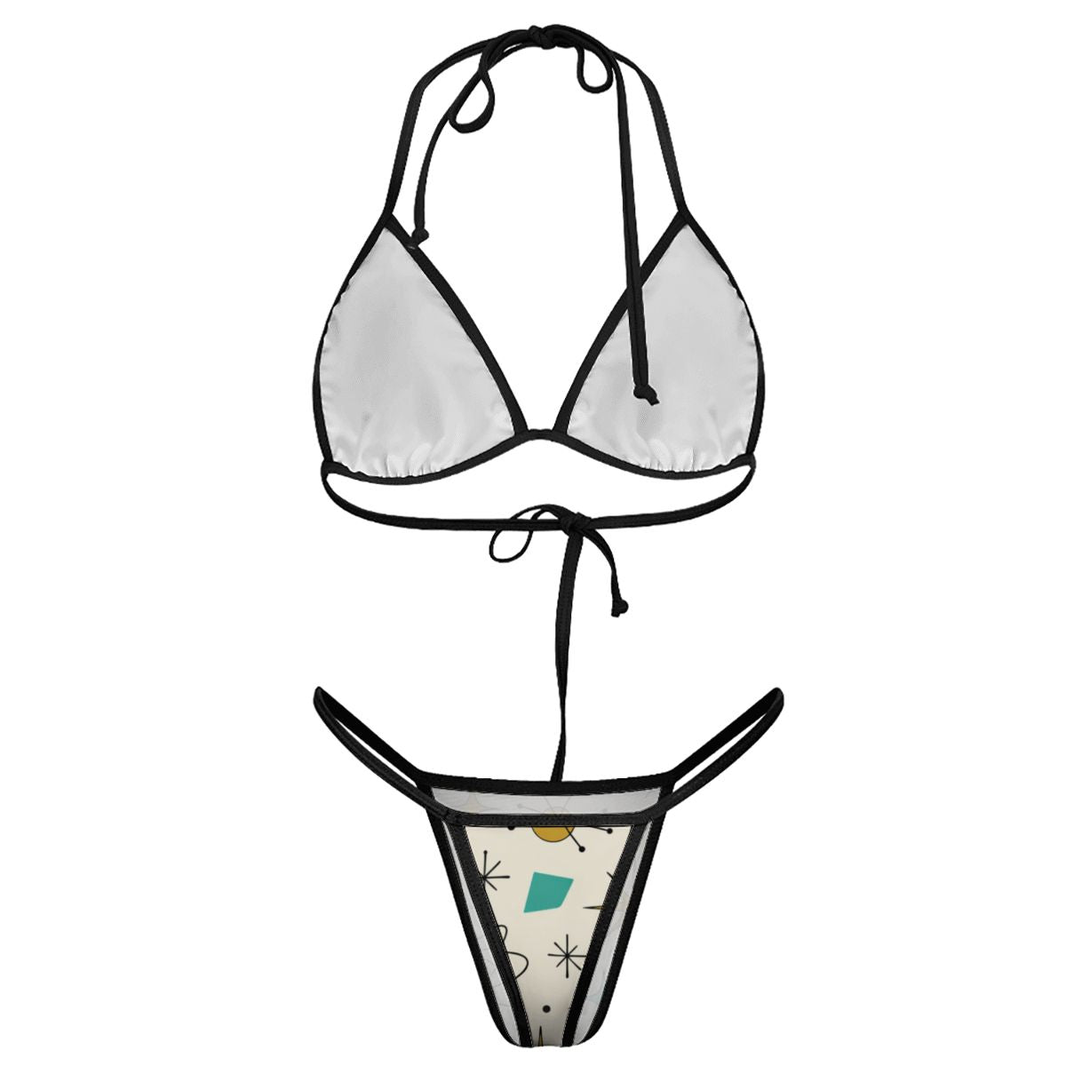 Atomic Starburst Thong Bikini Set 🚀 | Retro Kitsch Swimwear