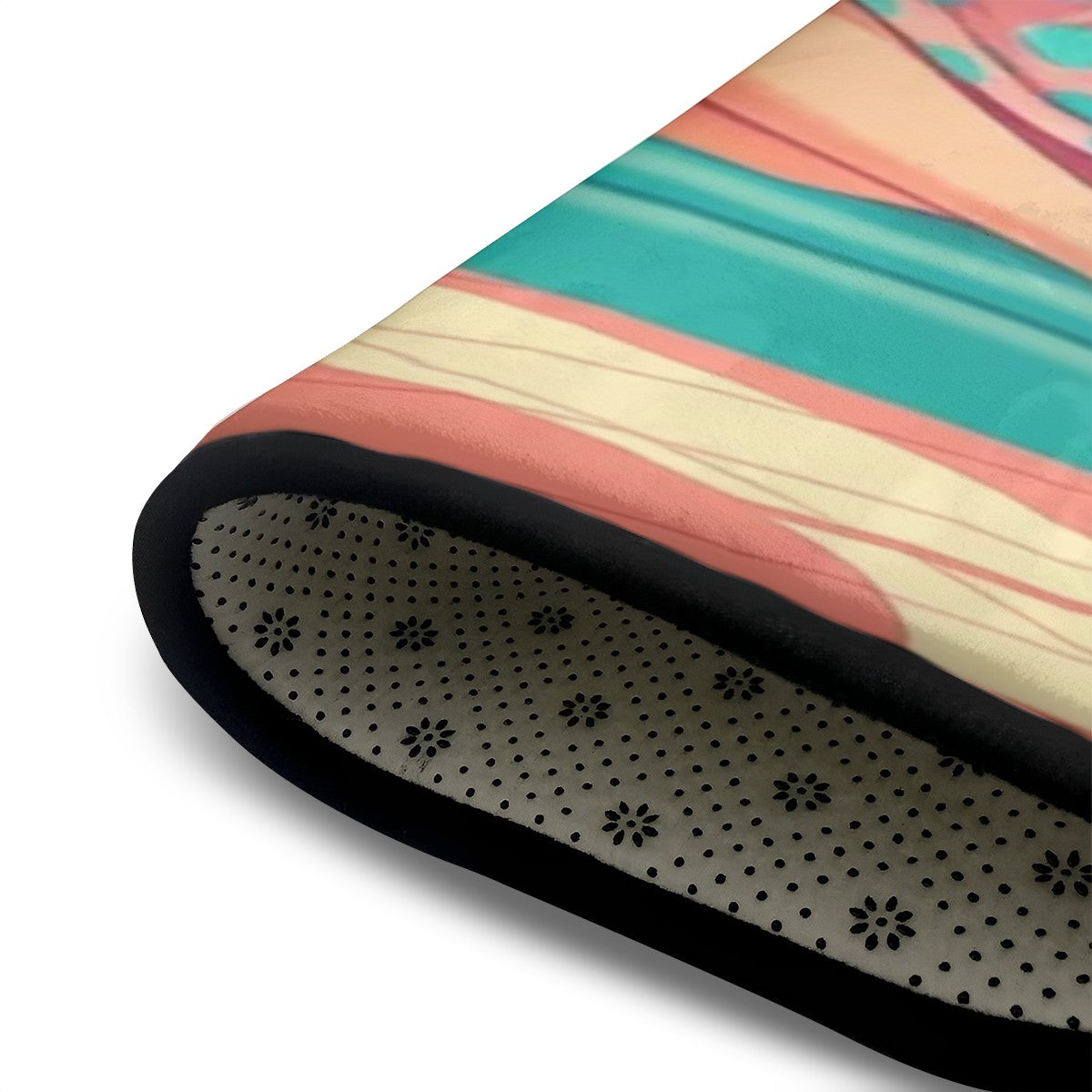 Atomic Age Oasis: Large Flannel Non-Slip Area Rug – Your Mid-Century Dreamscape!