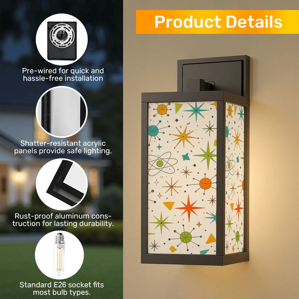 Patio Wall Light – Starburst Lantern Edition