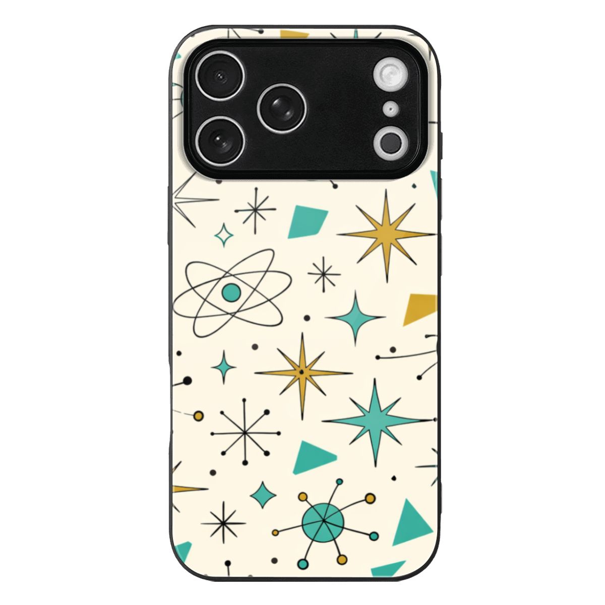 iPhone 17 Pro Max Glass Phone Case – Atomic Starburst Edition