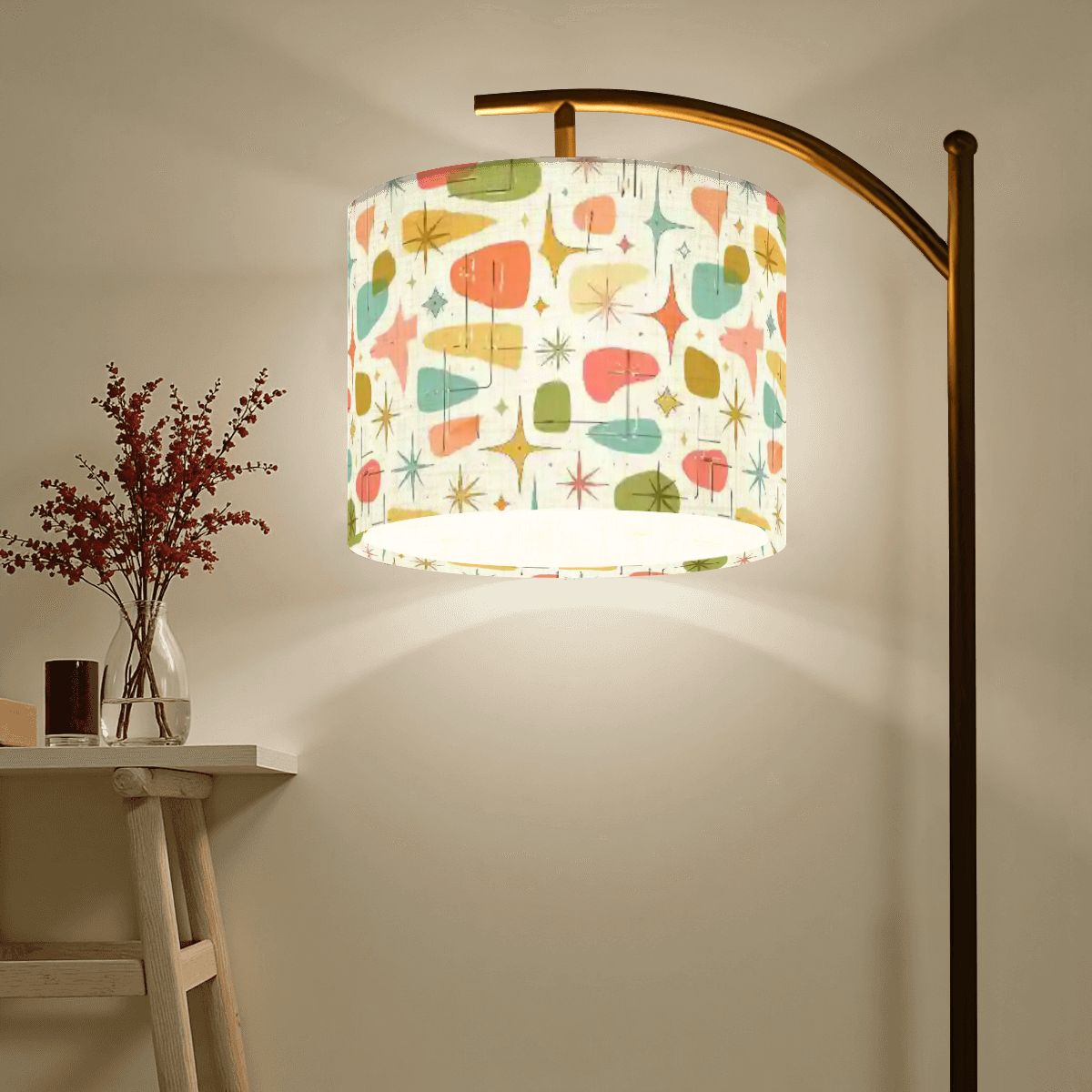 Atomic Starburst Arc Floor Lamp | Made in USA | Dimmable Smart LED & Remote