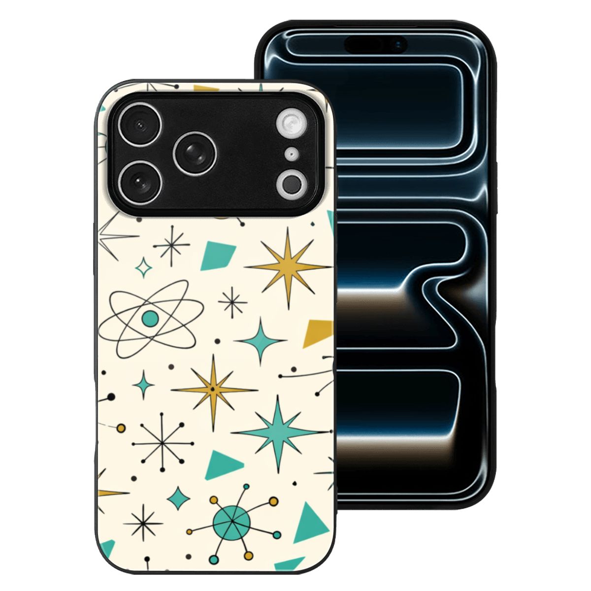 iPhone 17 Pro Max Glass Phone Case – Atomic Starburst Edition