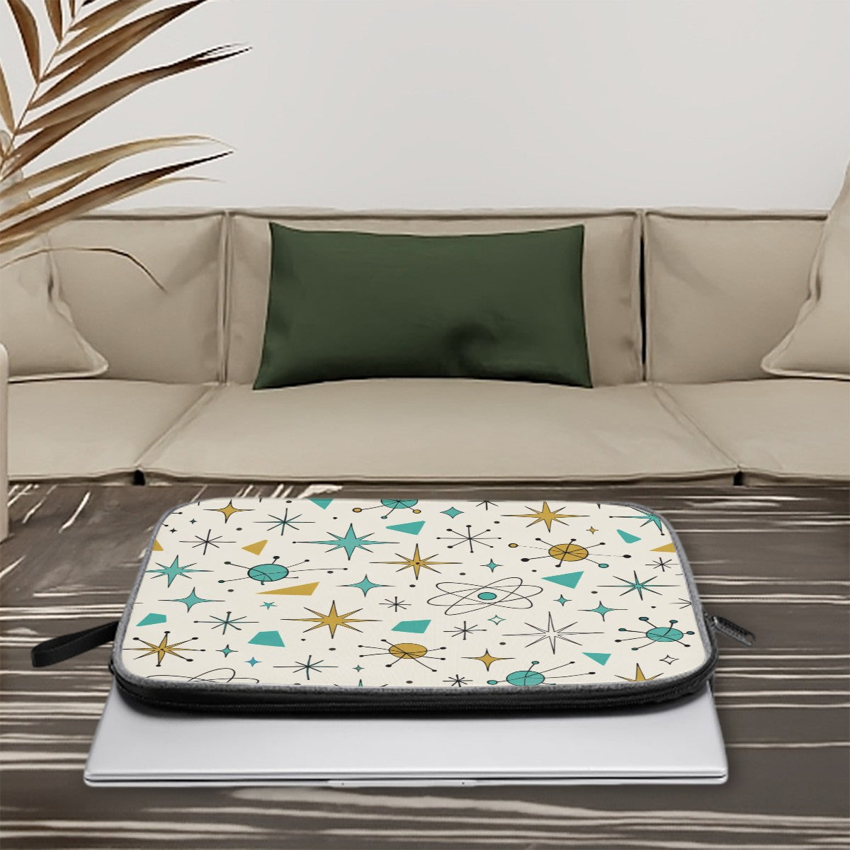 Atomic Stardust Laptop Sleeve - Carry Your Tech in Retro Style!