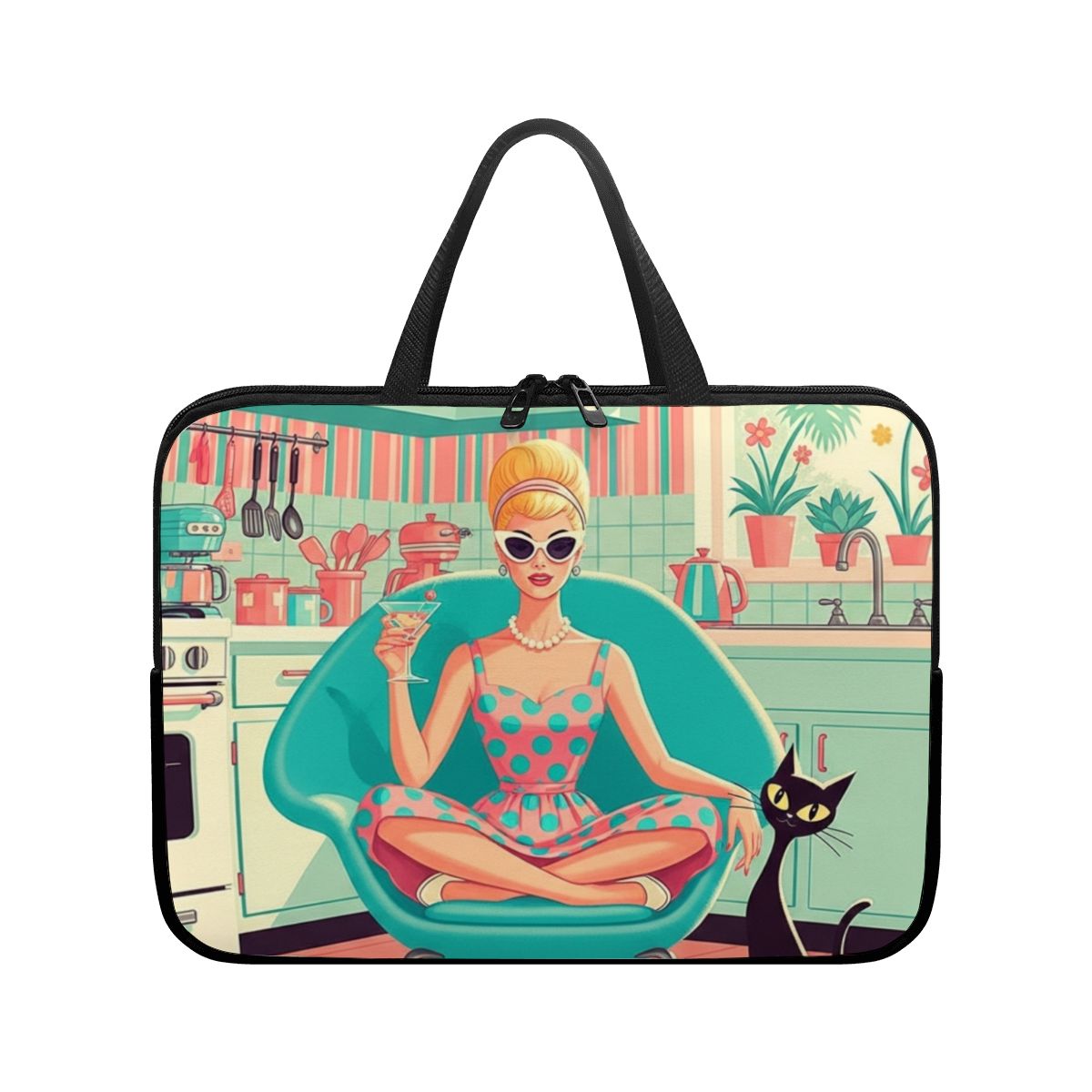 💻 Atomic Kitchen Diva Laptop Bag – Double-Sided MCM Chic