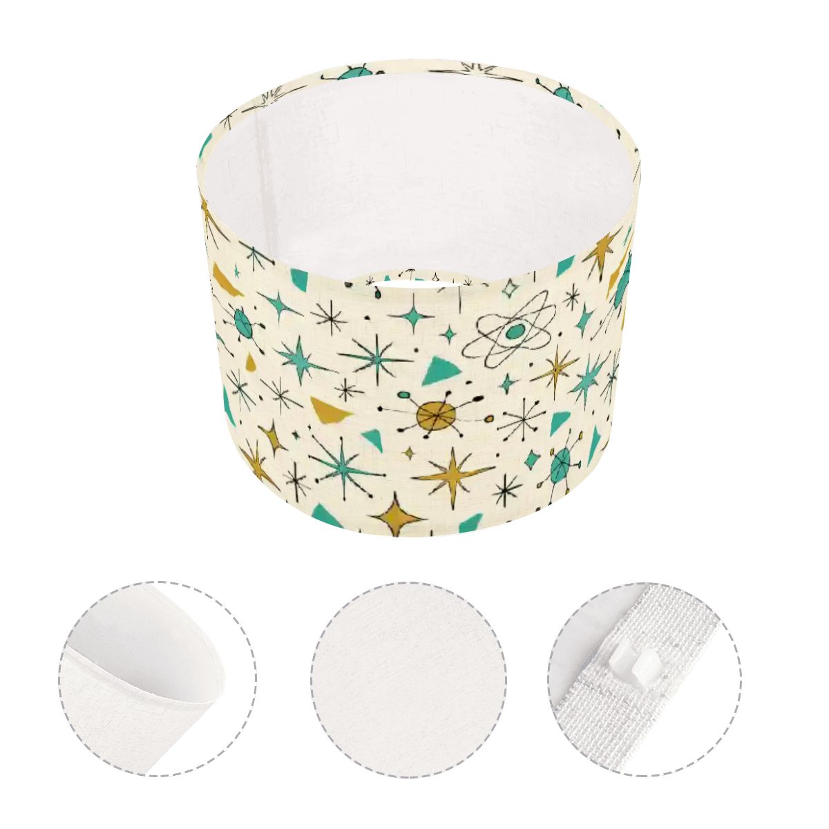 Atomic Stardust Arc Floor Lamp Shade - Retro Glow for Your Home!