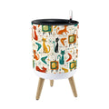 🌿 Atomic Kitsch Flower Pot with Legs – Retro Cats &amp; TV Planter