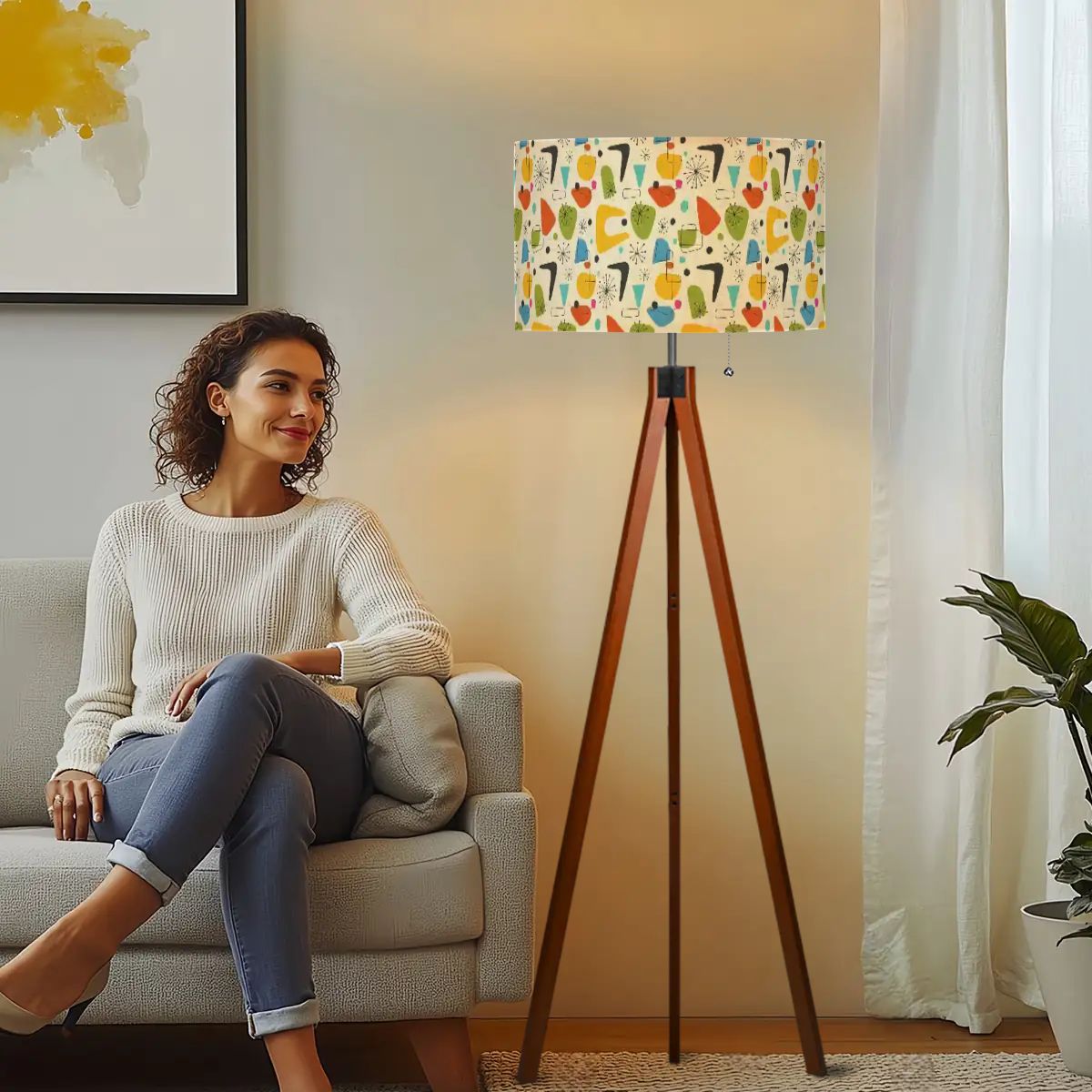 Mid-Century Montage Tripod Floor Lamp | Made in USA | Smart LED & Remote