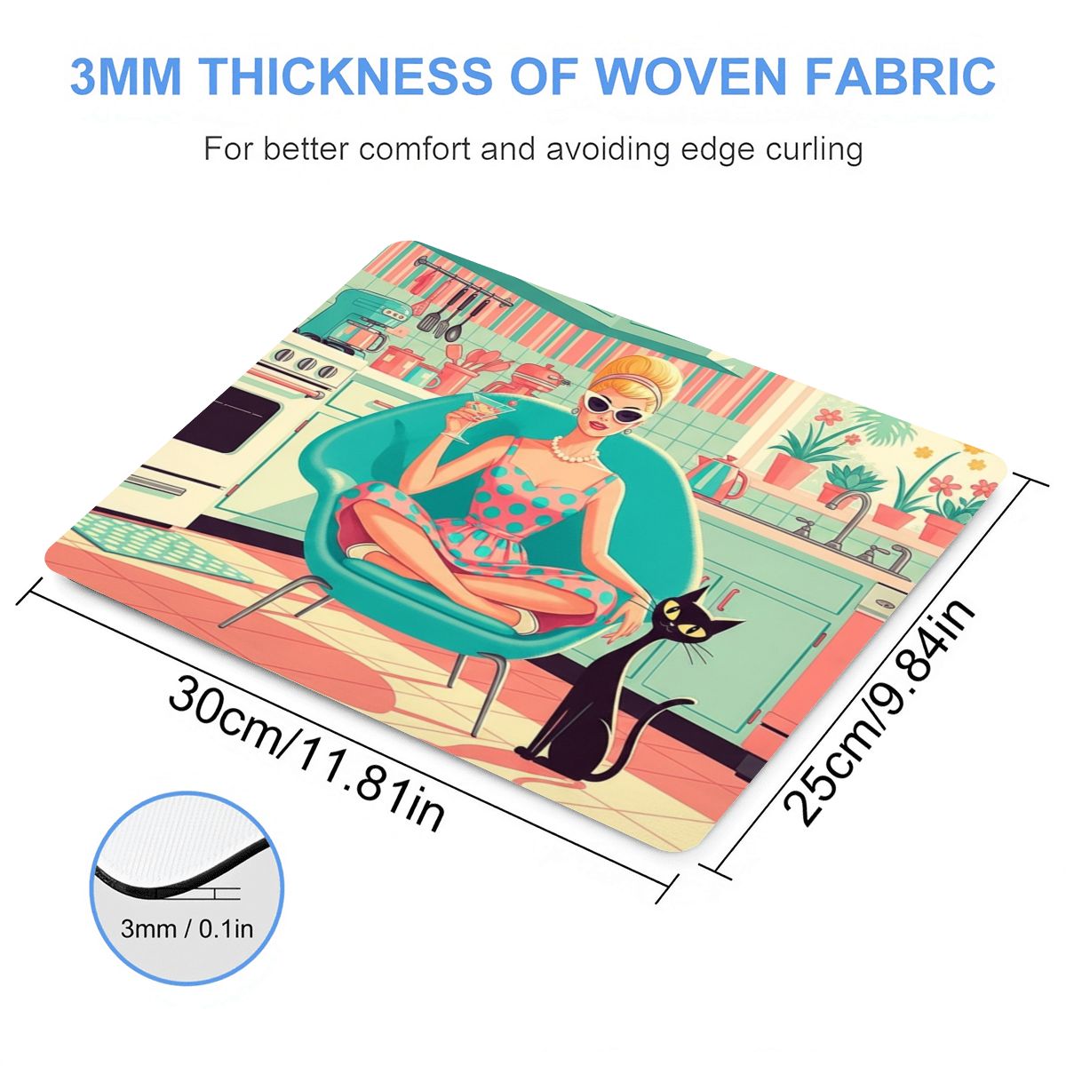 ☕️ Atomic Lounge Mouse Pad – MCM Kitsch Comfort