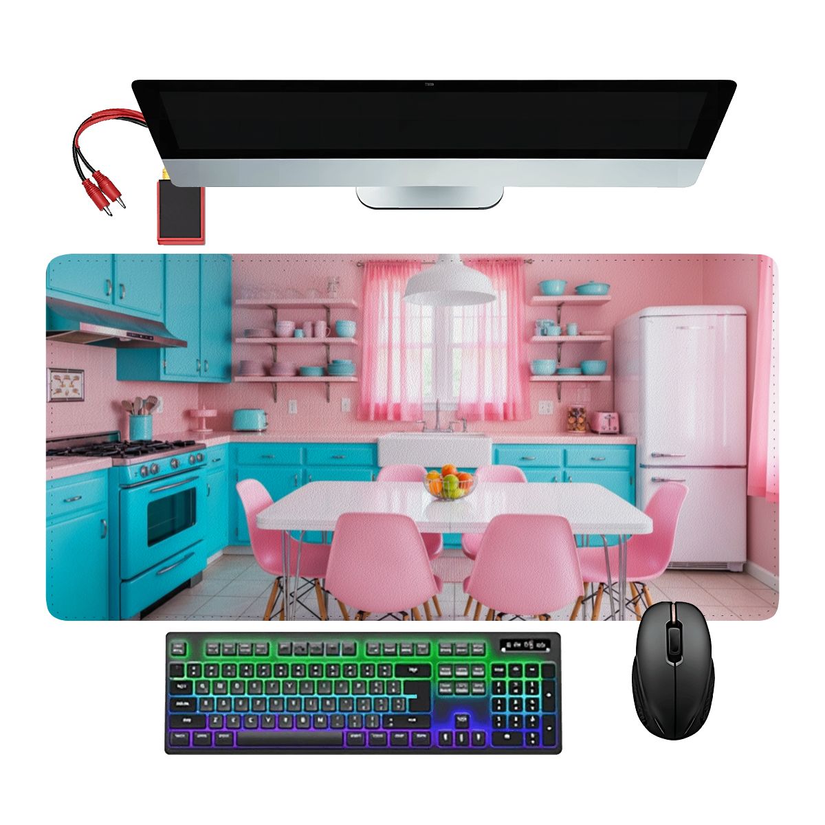 Dreamy Diner Kitchen Desk Pad - Your Kitsch Command Center!