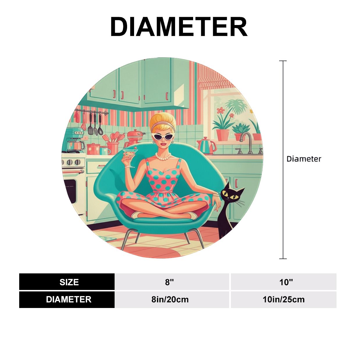 🍽️ Atomic Kitsch Decorative Plate – Retro Wall Art or Shelf Display