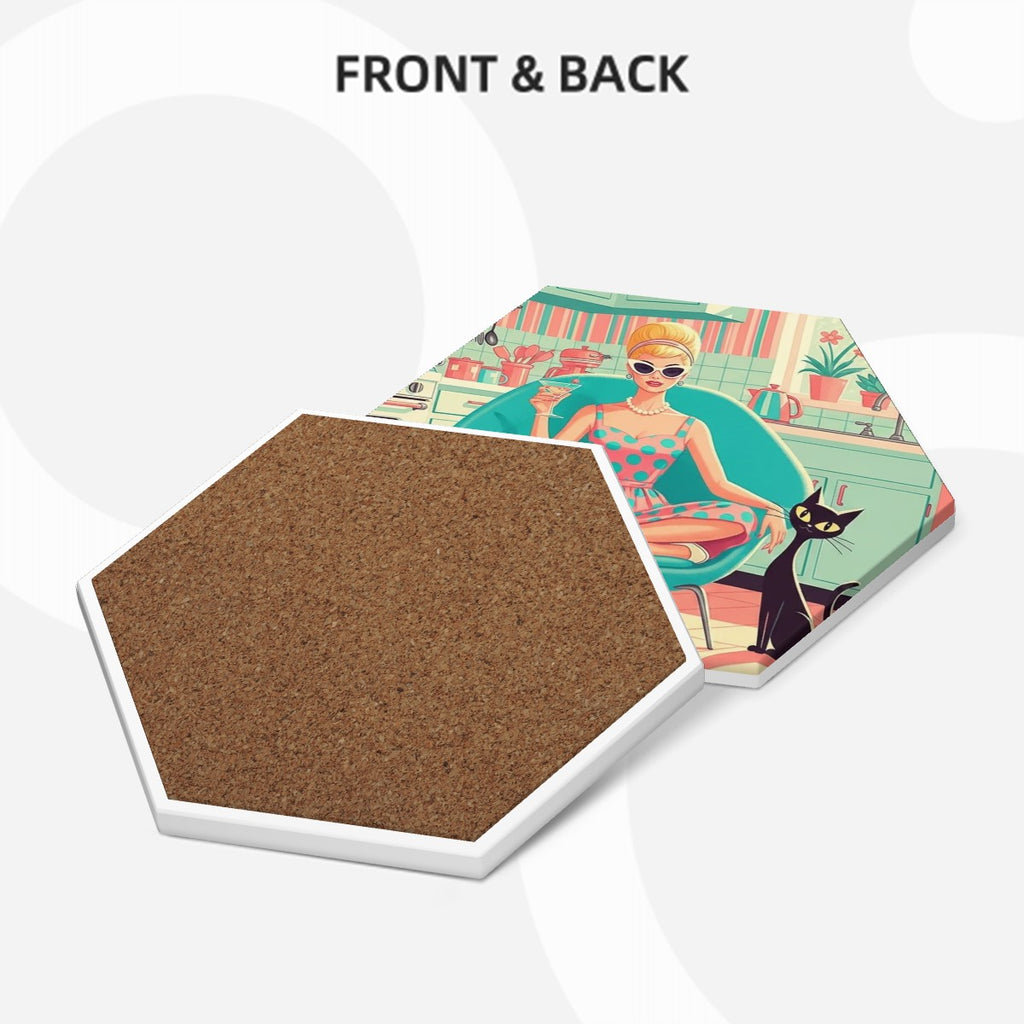 Atomic Lounge Ceramic Coaster Set (6-Pack)