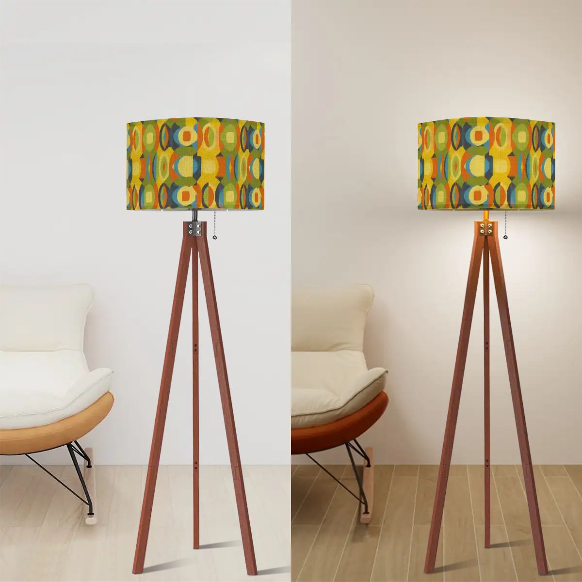 Mod Era Geometric Tripod Floor Lamp | Made in USA | Smart LED & Remote