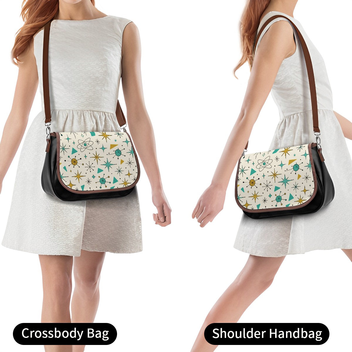 Atomic Kitsch Mid-Century Modern Shoulder Bag | Retro Atomic Starburst Design