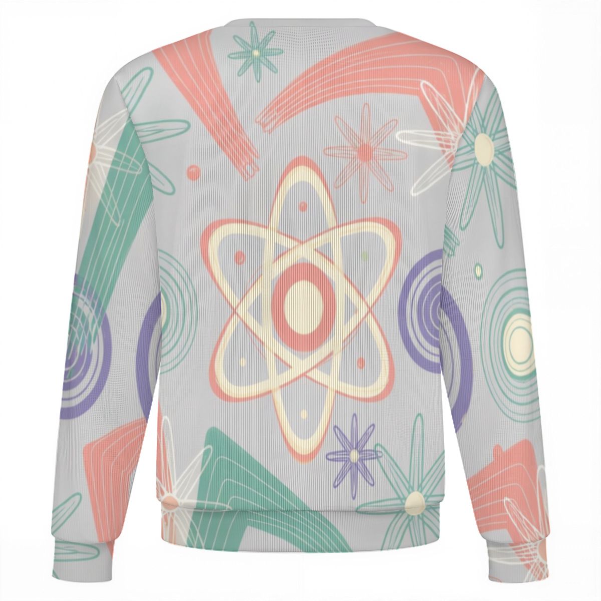 Groovy Atomic Age Oversized Pullover Sweater - Embrace Retro Cool!