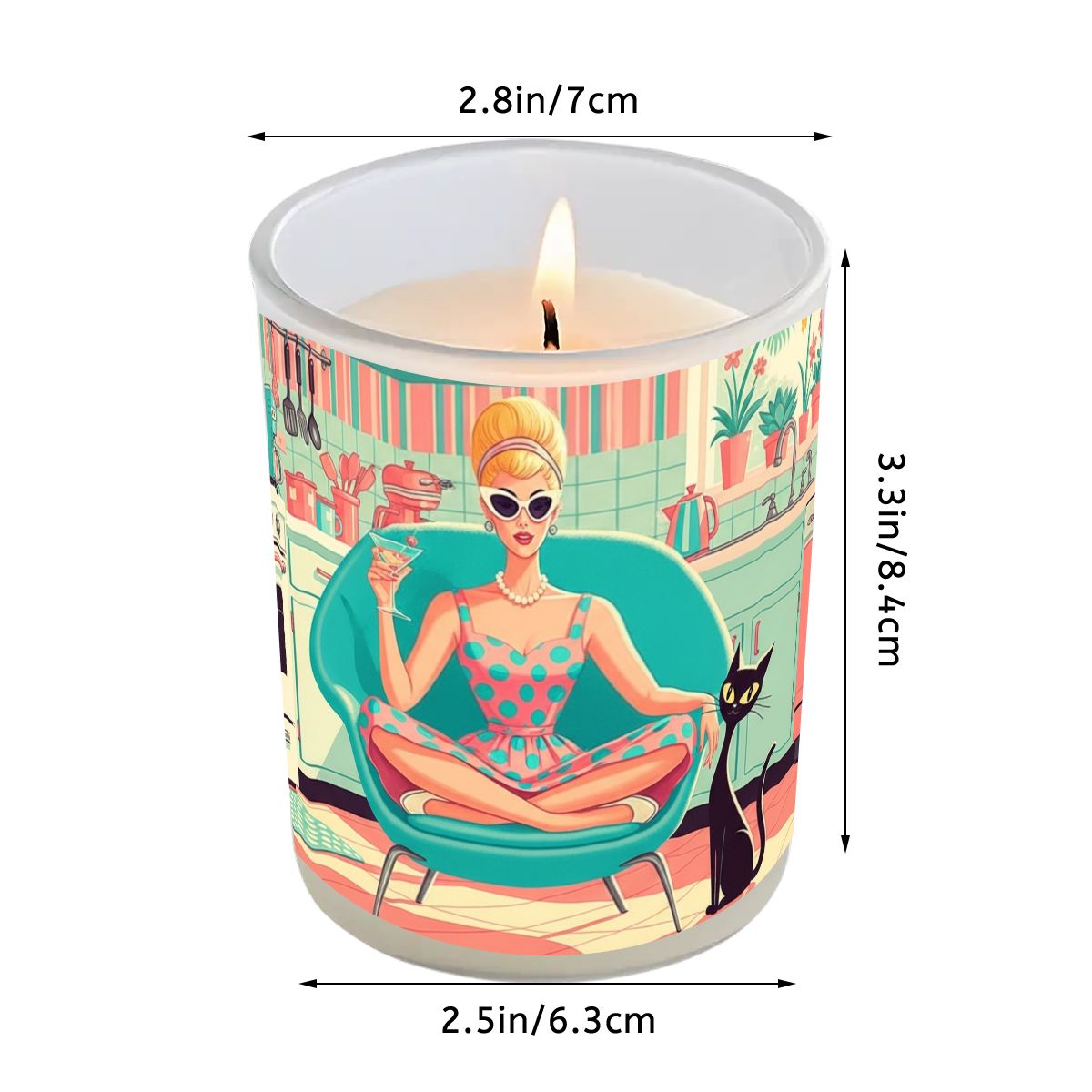 Atomic Lounge Soy Candle – Frosted Glass Jar (6oz)